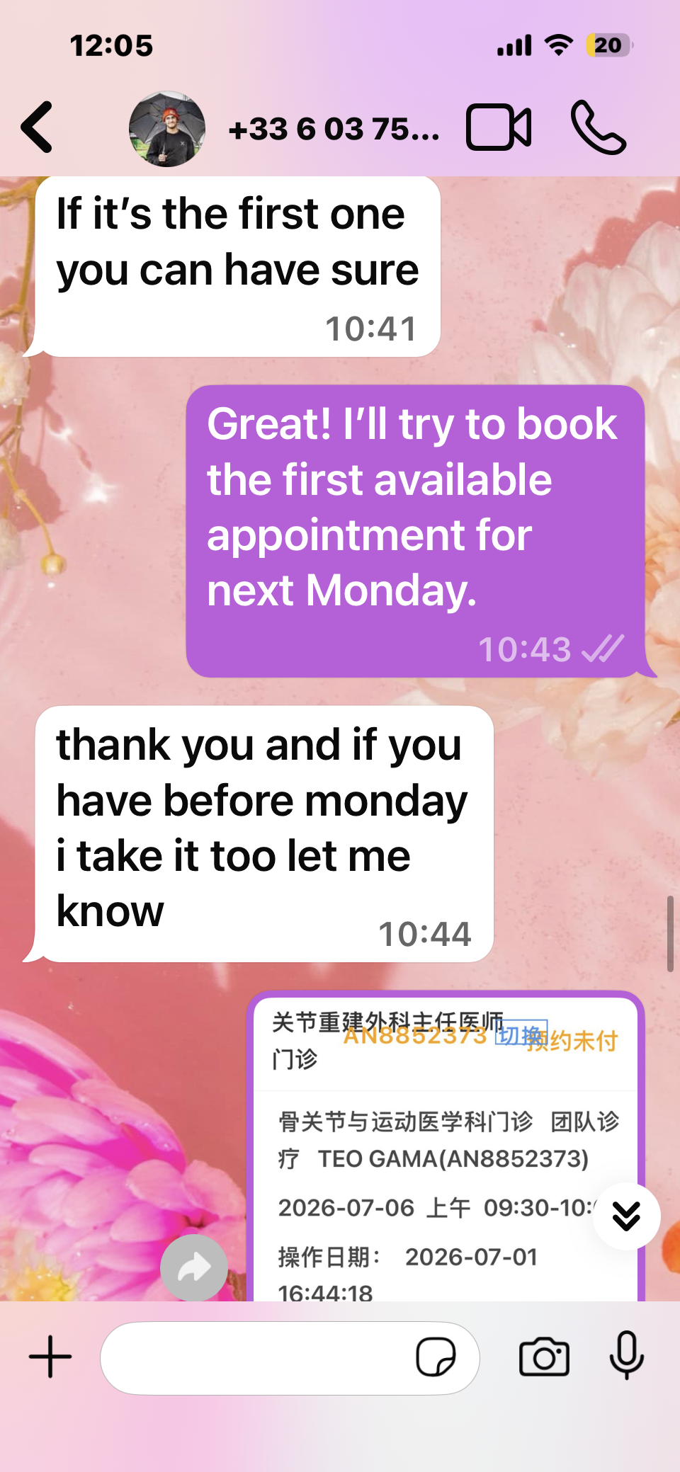 Appointment successfully confirmed